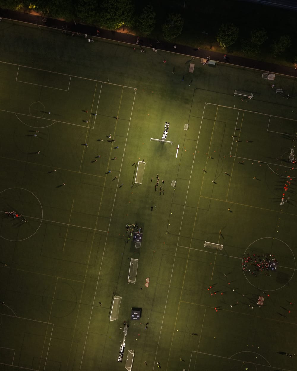Aerial field capture over a broad property.